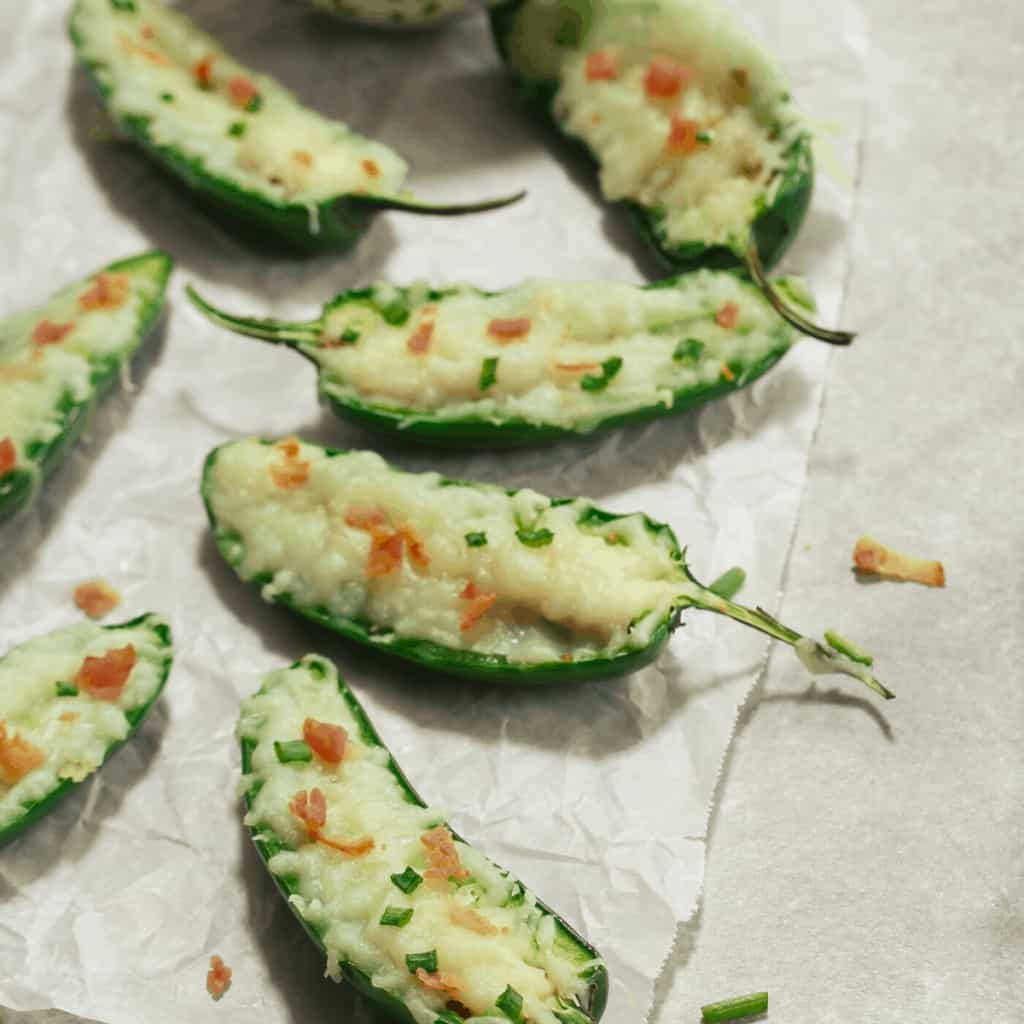 Jalapeno Poppers stuffed with dairy free cheese