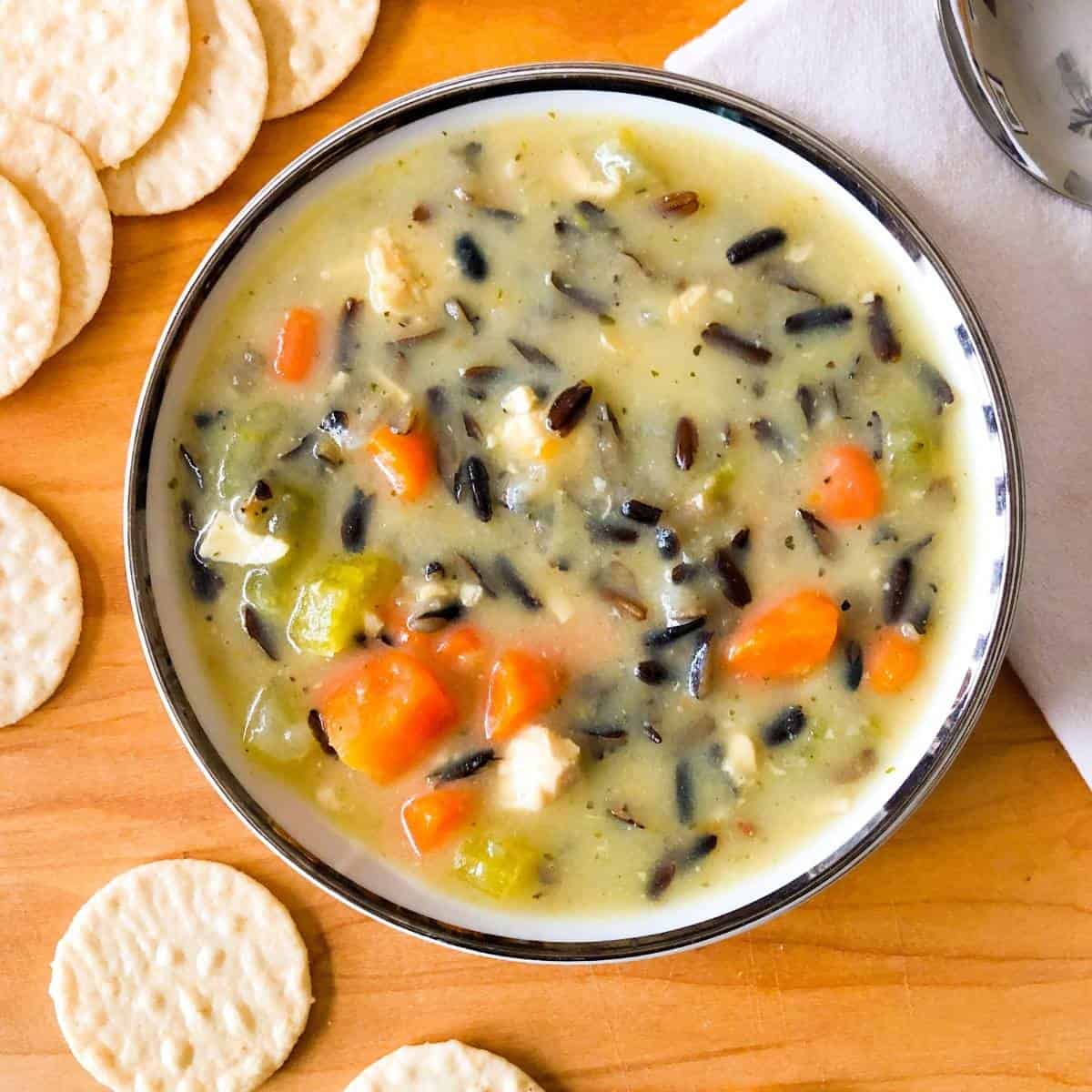 Instant Pot Chicken and Wild Rice Soup (Gluten-Free, Dairy-Free