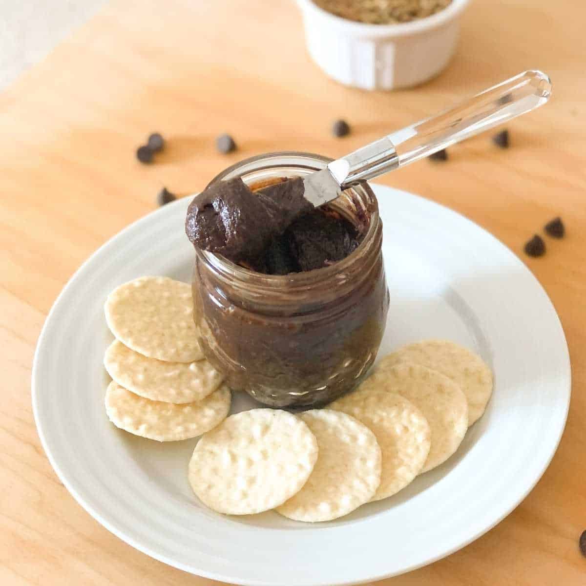 A jar of nut free chocolate spread