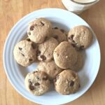A plate of dairy free chocolate chip cookies